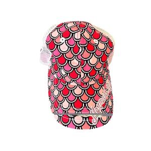 Mermaid Life Trucker Hat Pink Scallop Print Mesh Snapback Mermaidcore Beach